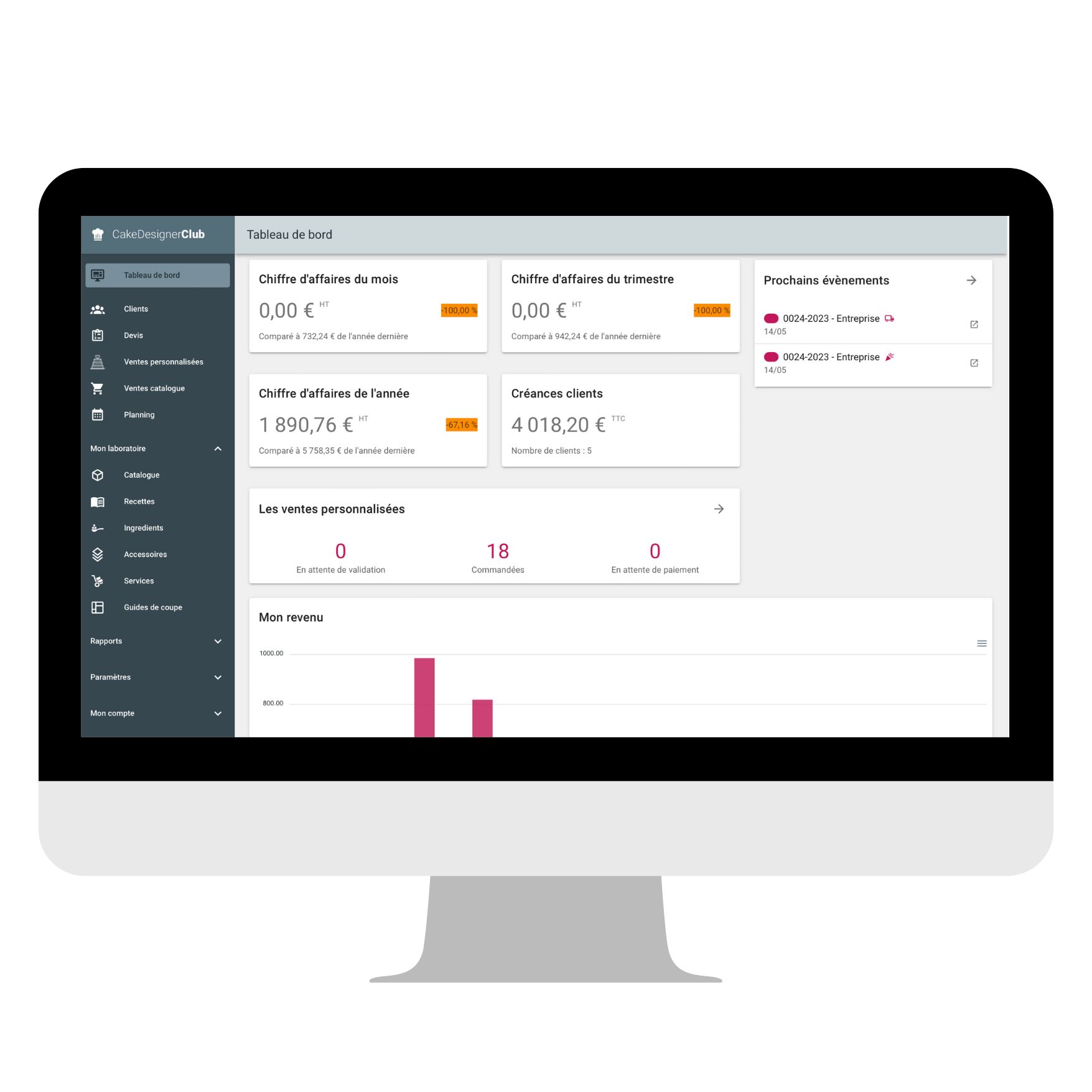 CAKEDESIGNERCLUb APP SCREEN